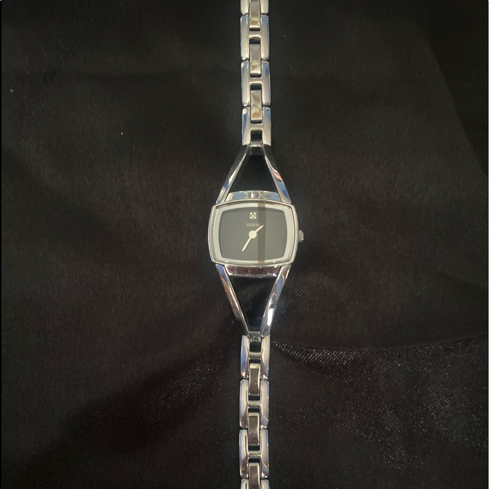 Guess silver bracelet watch with clasp